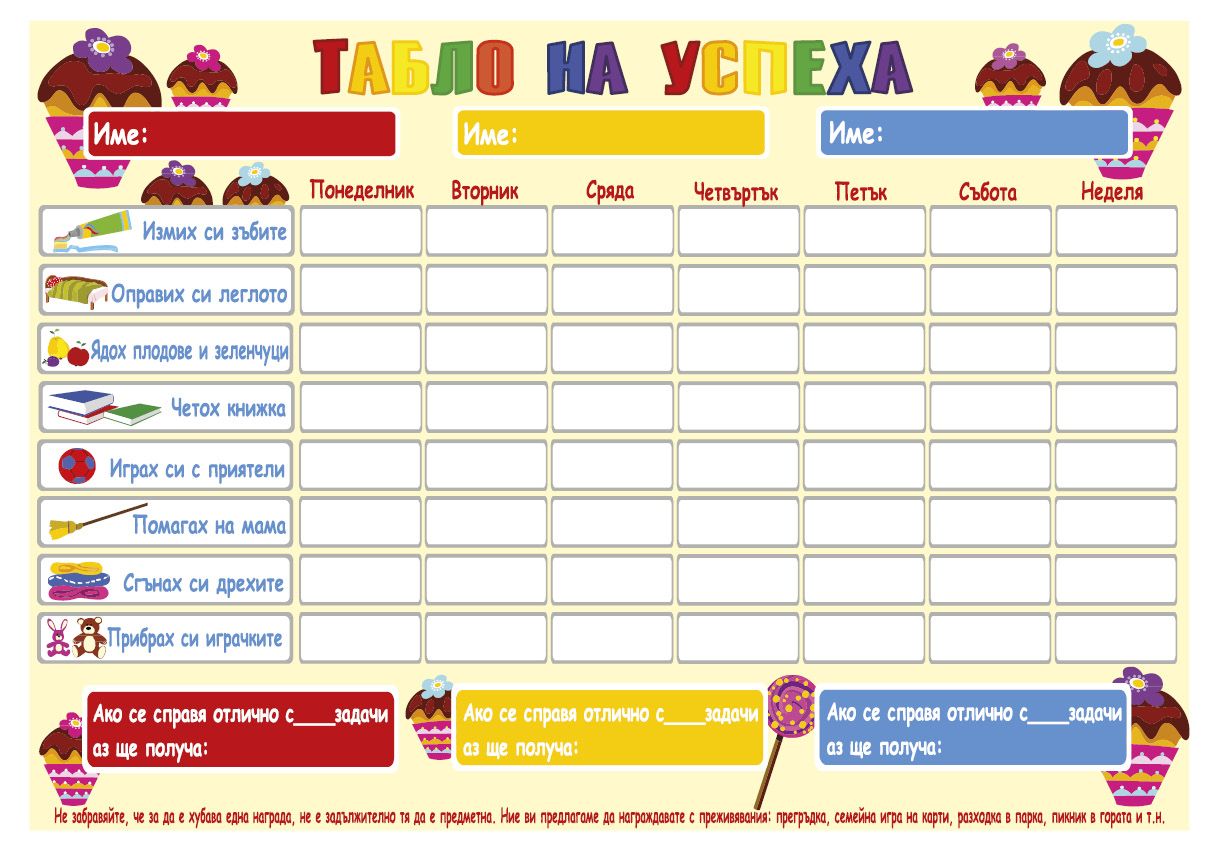 ТАБЛО НА УСПЕХА