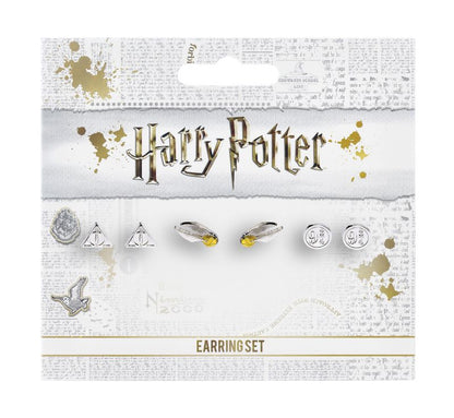 Сет от обеци Harry Potter Deathly Hallows/Golden Snitch/Platform