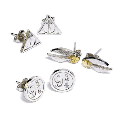 Сет от обеци Harry Potter Deathly Hallows/Golden Snitch/Platform