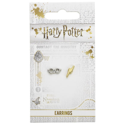 Обеци Harry Potter Lightning Bolt & Glasses