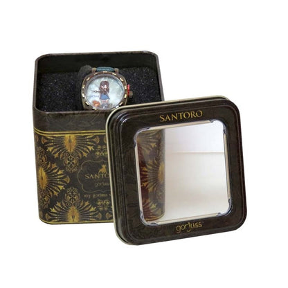 Ръчен часовник Santoro Gorjuss в метална кутия You Brought Me Love