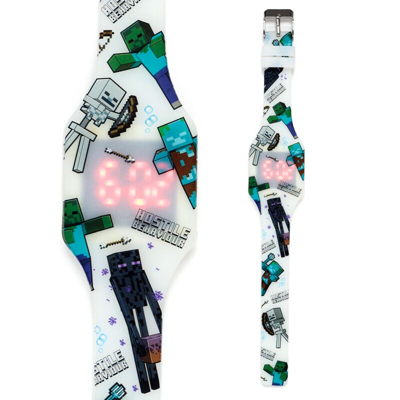 Силиконов дигитален часовник Minecraft, 4 вида, Асортимент