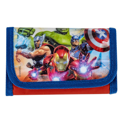 Комплект детски часовник и портфейл Avengers