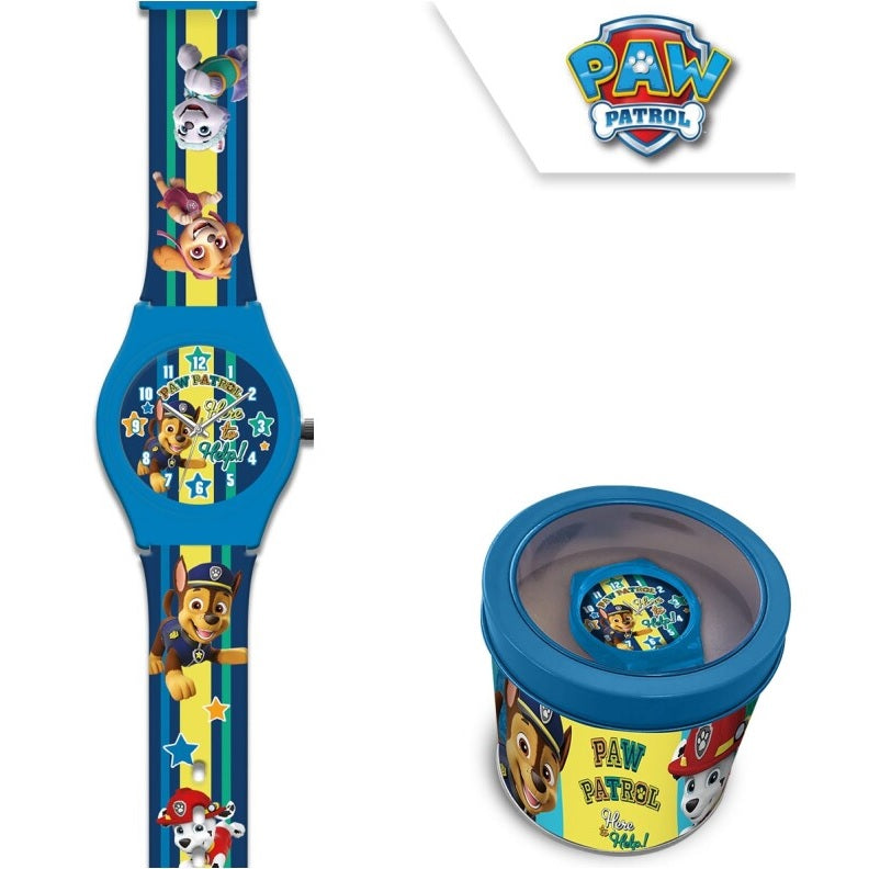 Детски часовник Paw Patrol в метална кутия