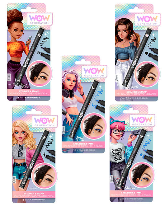 Очна линия с печат WOW Generation, 5 вида, Асортимент