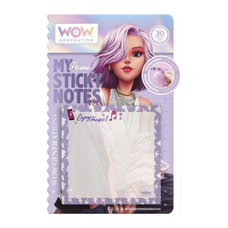 Прозрачни лепящи бележки WOW Generation, Асортимент