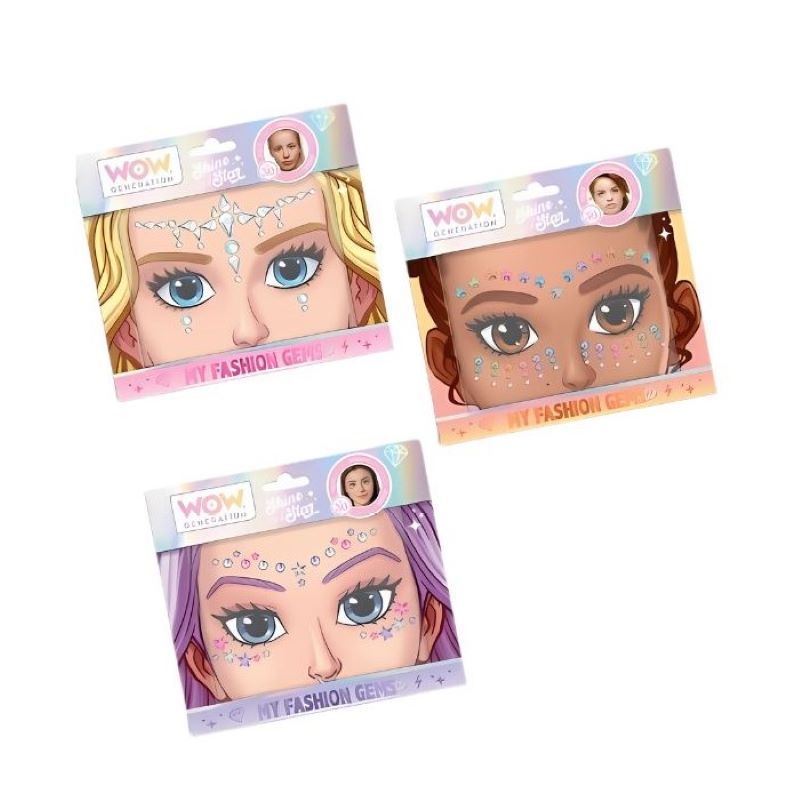 Блестящи камъчета за лице WOW Generation, Асортимент