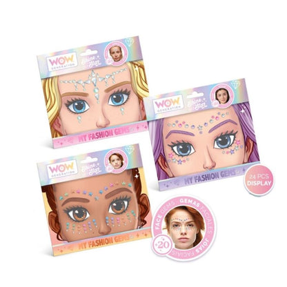Блестящи камъчета за лице WOW Generation, Асортимент