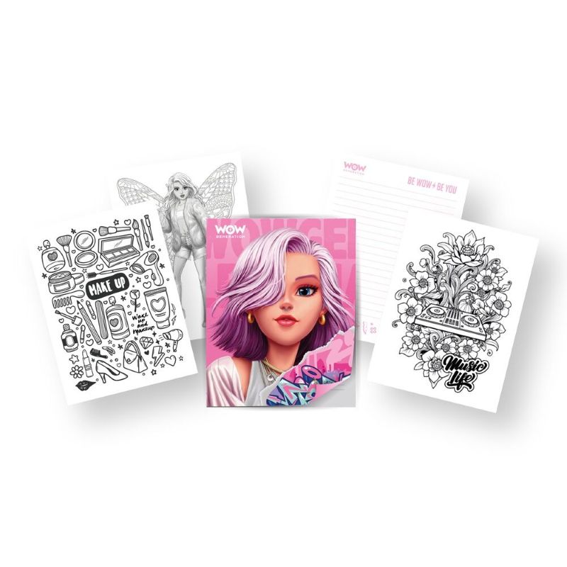 Тетрадка за оцветяване WOW Generation с 8 гел химикала